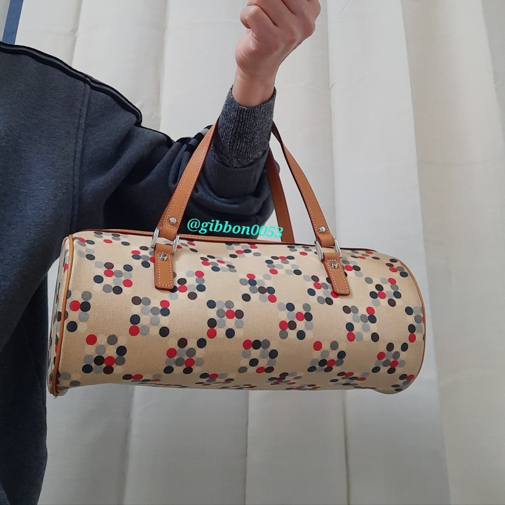Authentic Burberry London blue label dot pattern limited edition canvas …